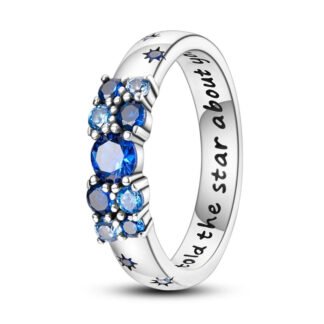 Blue Crystal Silver Ring