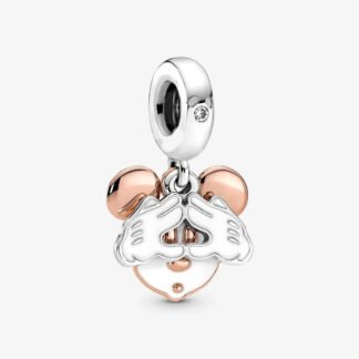 Silver Gold Rose Peekaboo Mickey Mouse Disney Charm