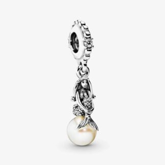Silver Ariel Mermaid Aquatic Pearl Disney Charm
