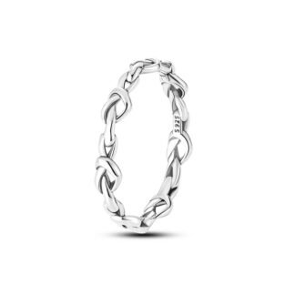 Heart Knot Silver Ring