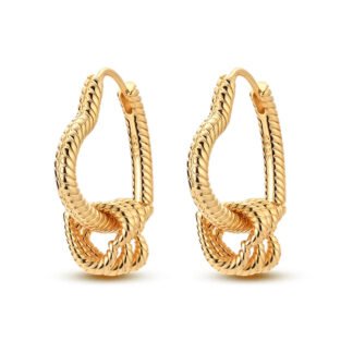 Heart Silver Hoop Earrings