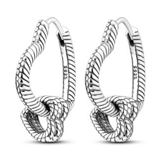Heart Silver Hoop Earrings