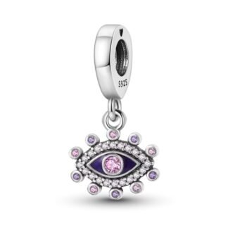 Pink and Purple Gems Eye Charm