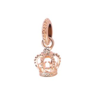 Gold Rose Royal Crown Charm