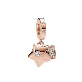 Gold Rose Origami Crafting Star Charm