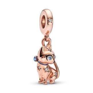 Gold Rose Cosmic Magical Animal Creature Dog Charm