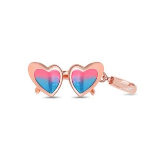 Gold Rose Paradise Heart Sunglasses Charm