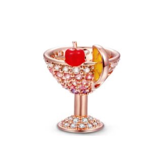 Gold Rose Rich Cocktail Cherry and Lemon Charm