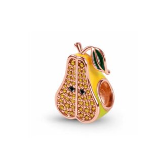 Gold Rose Half a Pear Charm