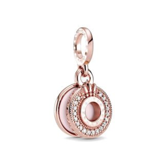Gold Rose Simple Round Wheel Charm