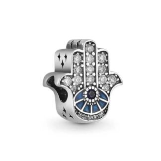 Silver Sparkly Hamsa Hand Charm