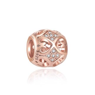 Gold Rose Classy Pattern Charm