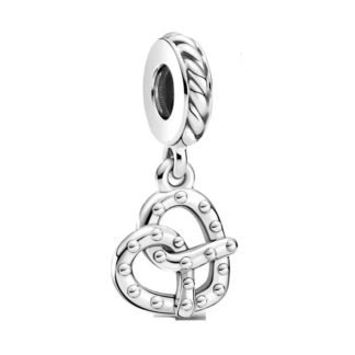 Pretzel Heart Charm