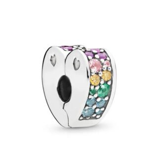 Silver Paw Rainbow Gap Charm