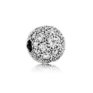 Silver Luxe White Cluster Bead Charm