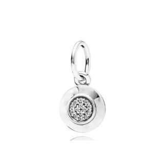 Simple Flat Sparkly Disk Charm