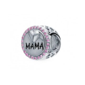 Pink Gems Circle MAMA Charm