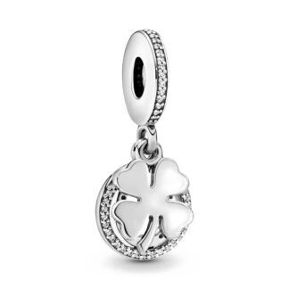 Simple Smooth Silver Lucky Clover Charm