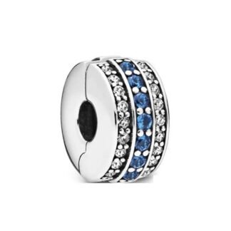Single Blue Gem Line Charm