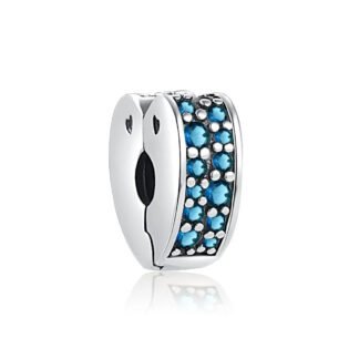 Silver Heart Blue Gap Charm