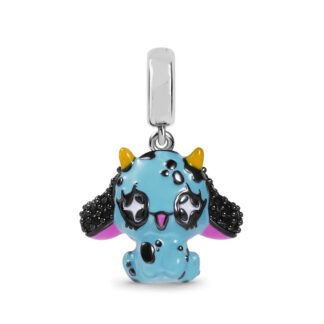 Cute Blue Mutant Hybrid Horned Creature Charm