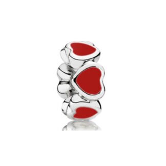 Red Hearts Link Charm