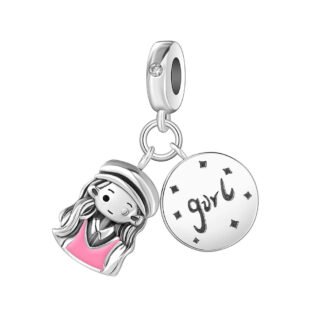Just a Girl in Pink Charm