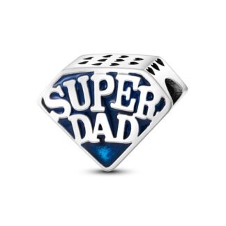 Super Dad Blue Diamond Charm