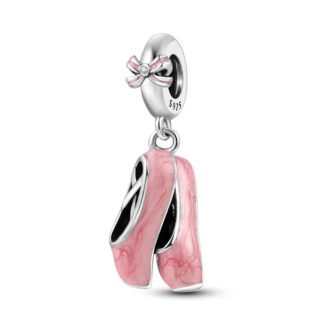 Pink Ballet Pointe Shoes Charm
