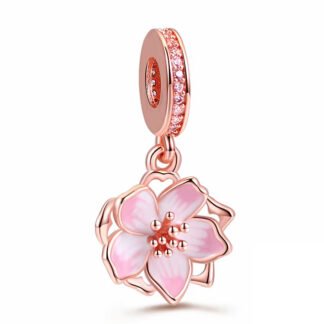Gold Pink Cherry Blossom Flower Sakura Charm