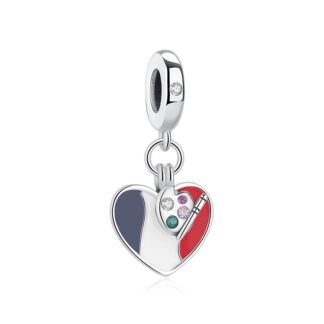 French Heart Art Palette Charm