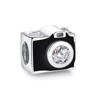 Simple Black Camera Charm