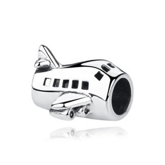 Silver Chunky Airplane Charm