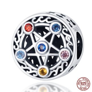 Magic Circle Star Colorful Gems Charm