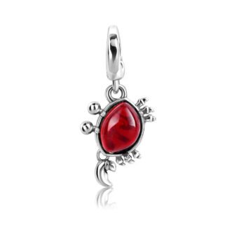 Bright Red Gem Crab Charm
