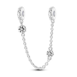 Silver Snowflakes Winter Chain Charm