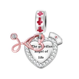 Healthcare Nurse Angel Guardian Stethoscope Charm