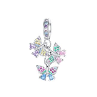 Butterflies Swarm Crystals Charm