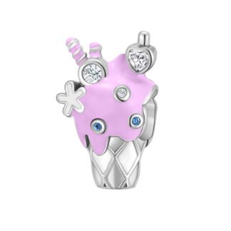 Silver Pink Oddity Ice Cream Charm