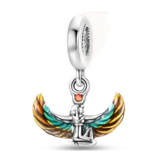 Silver Mythical Goddess Isis Egyptian Charm