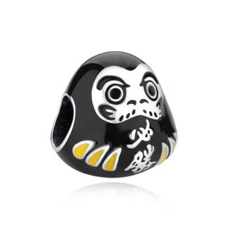 Black Daruma Doll Charm