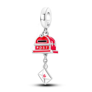 Red Post Mailbox Love Letter Charm