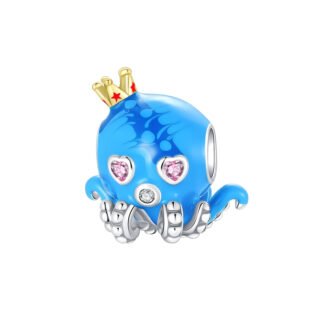 Blue Royal Octopus King Queen Aquatic Charm