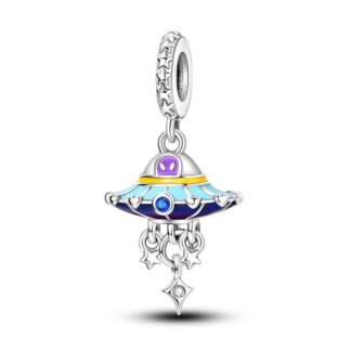 UFO Purple Alien Dreamcatcher Charm