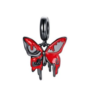Black Bloody Butterfly Horror Charm