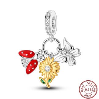 Garden Field Ladybug Sunflower Butterfly Trinkets Charm