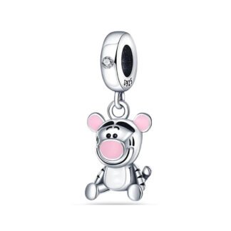Silver Cute Tigger Pooh Disney Charm