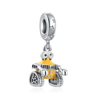 Silver Yellow Robot Wall-E Disney Charm