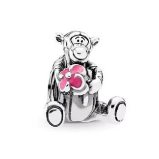 Silver Tigger Pink Flower Winnie The Pooh Charm