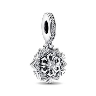 Silver Detailed Ornate Snowflake Charm